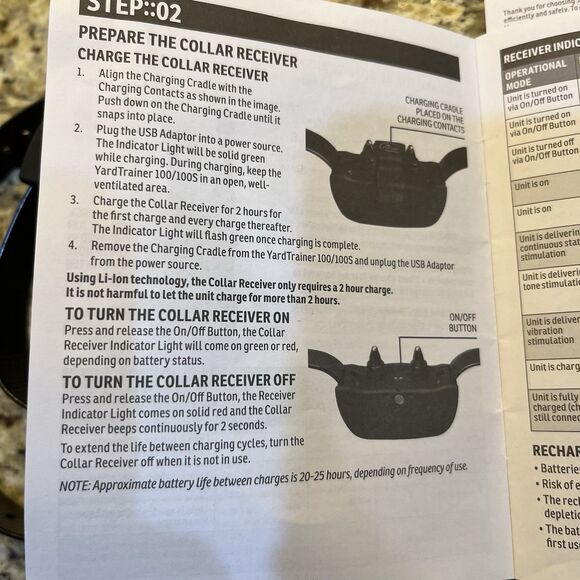 Sport Dog Training Collar SDT54-16683 Collar Manual Only No Charger or Remote - Picture 4 of 9